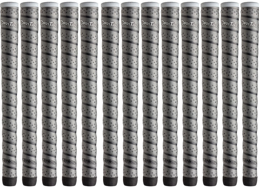 Oversize Golf Club Grips - Non-Slip Dri-Tac Wrap Dark Gray Set of 6-13