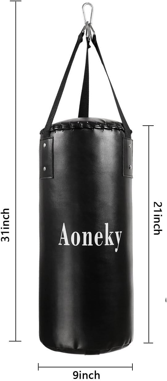 Leather Unfilled Punching Bag for Beginners - Karate Kicking & Boxing Training
