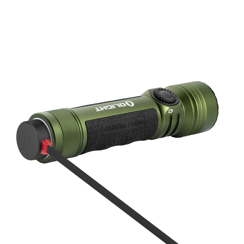 High Power LED Flashlight 4600 Lumens with OD Green Finish and Holster