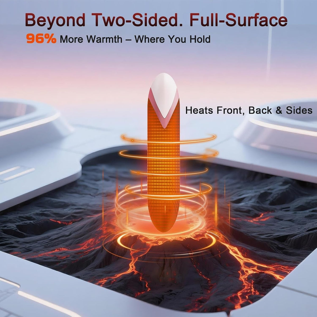 Rechargeable Hand Warmers 2 Pack with 6000mAh Battery, Thermally Conductive Silicone