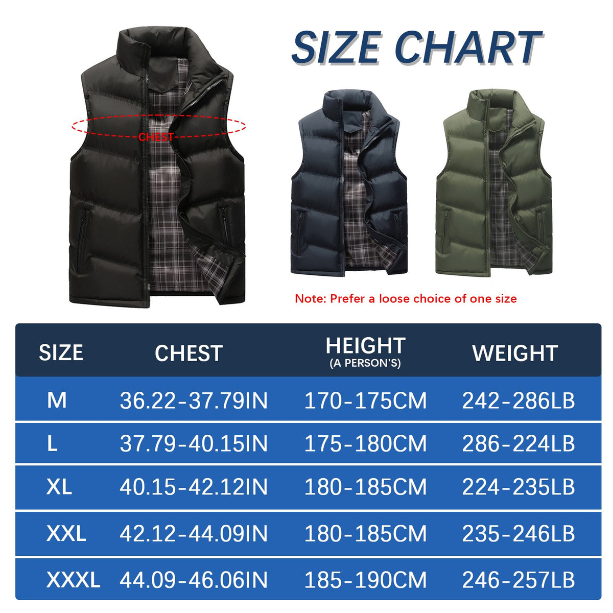 Men's 3-in-1 Thermal Winter Set with Fleece Top Bottom & Down Vest