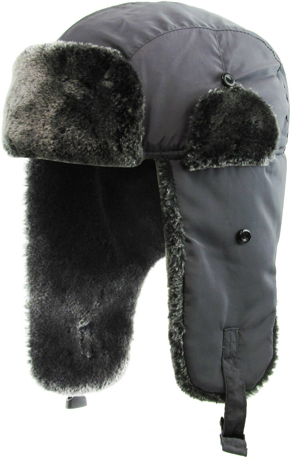 Solid Camo Soft Fur Aviator Trapper Winter Hat Ski Warm Cap