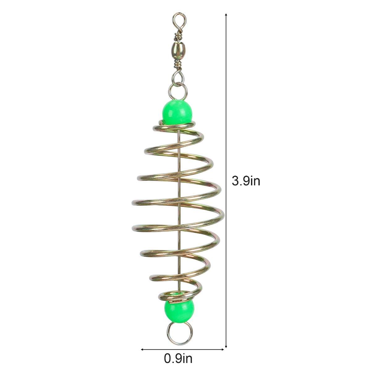 24Pcs Spring Fishing Bait Holders for Carp and Catfish with Luminous Beads