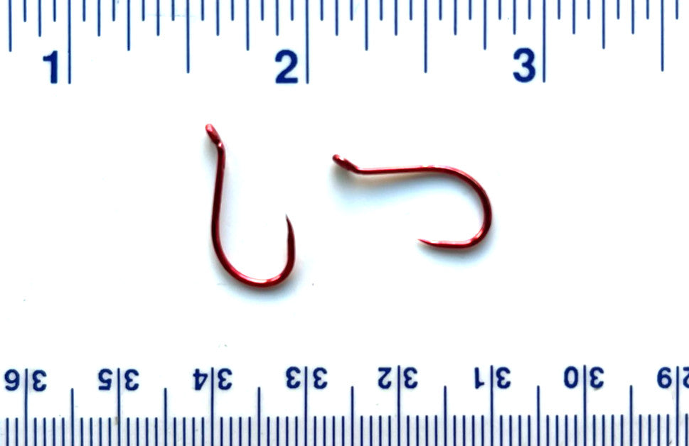 High-Quality Barbless Fish Hooks in Multiple Sizes - Red Chrome Octopus Tackle