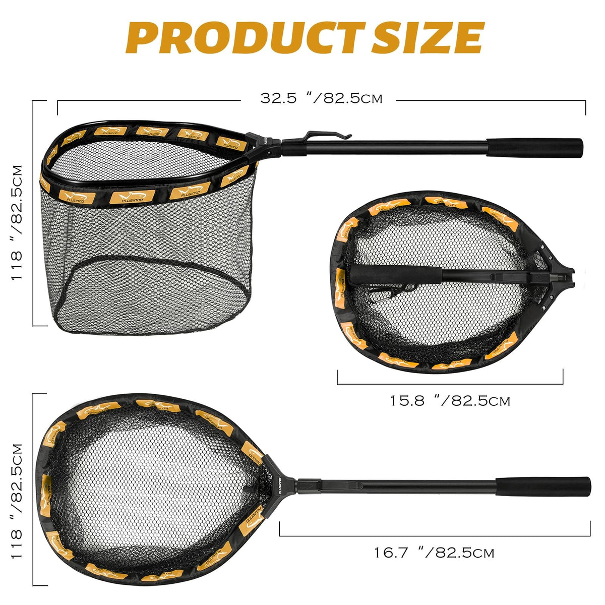 Floating Fishing Net for Steelhead Salmon Bass Trout Kayak - Lightweight & Durable