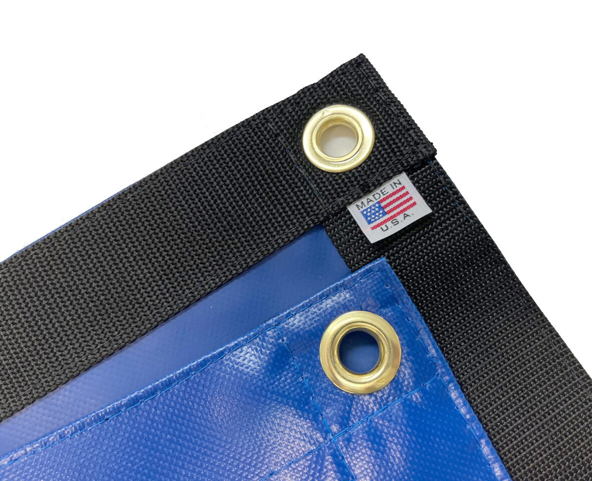 Heavy Duty Waterproof Vinyl Tarp - Blue, Reinforced Edges, Multiple Sizes