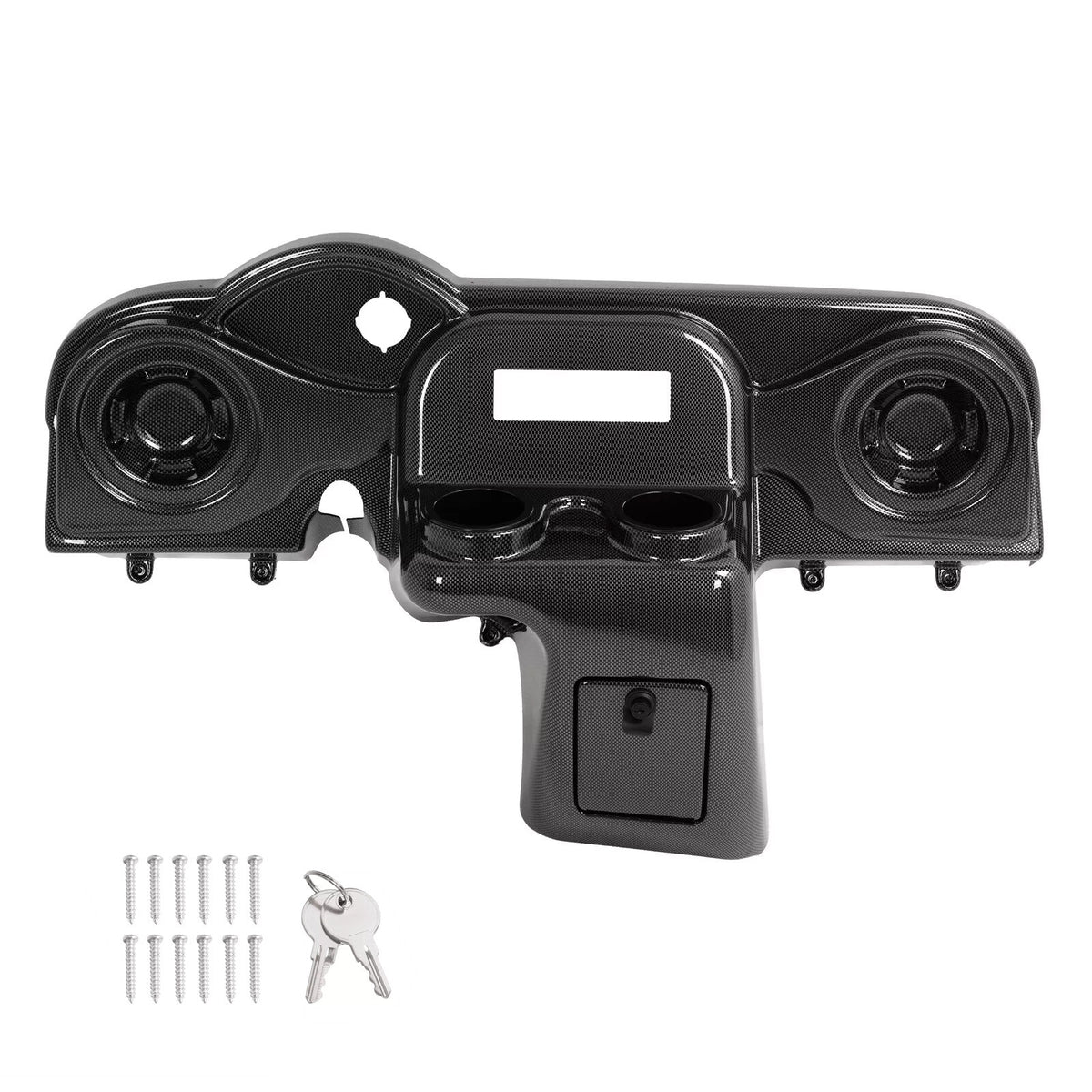 Golf Cart Carbon Fiber Style Radio & Speaker Dash Cover for EZGO RXV 2008+