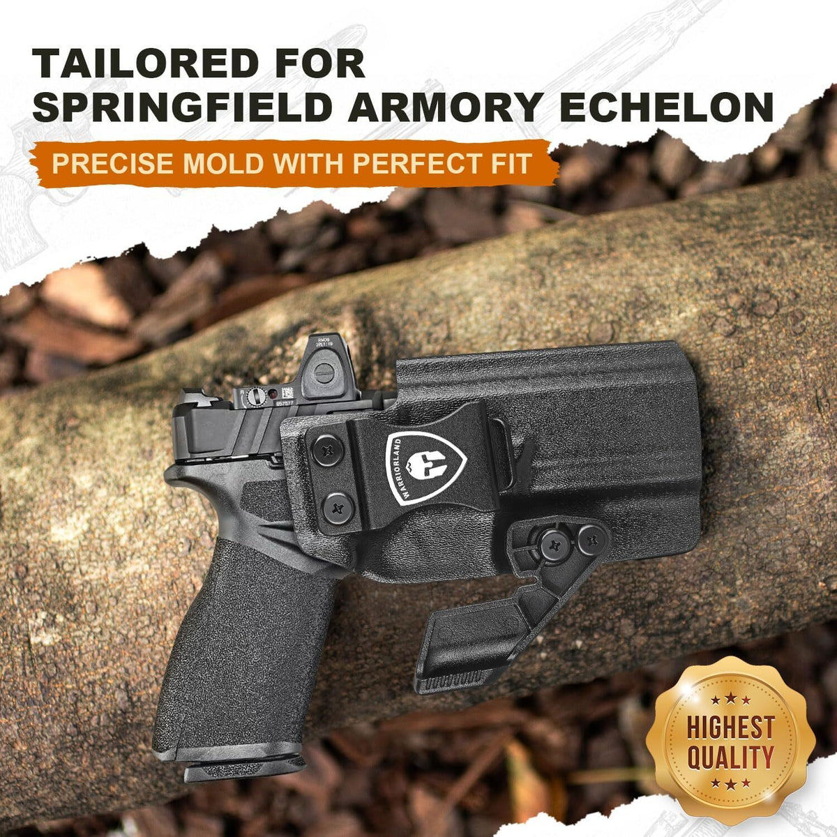 Concealed Carry IWB Kydex Holster for Springfield Armory Echelon 4.5F with Optics Cut