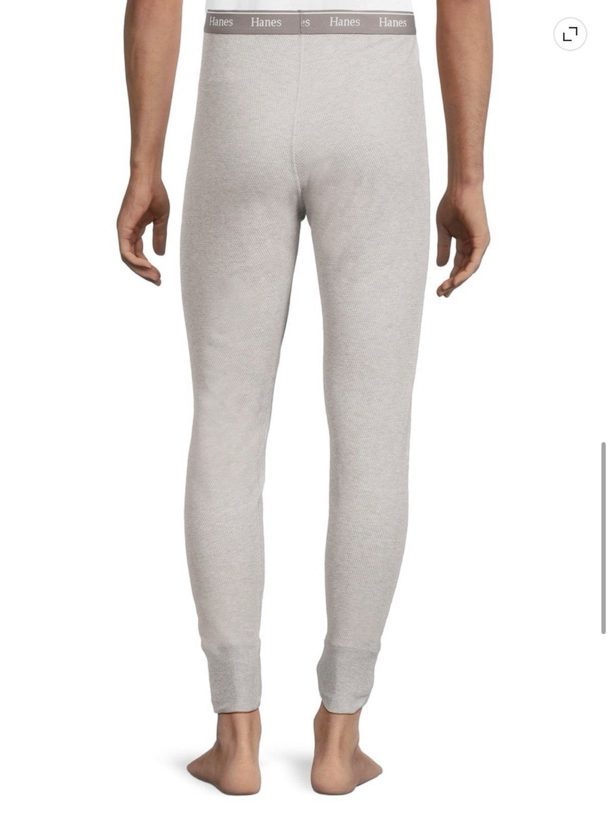 Men's Thermal Pants Gray Medium Elastic Waist for Cold Weather