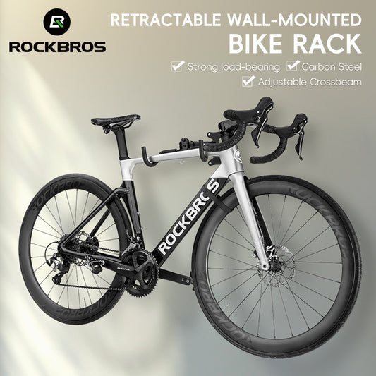 Bike Wall Mount Hanger Retractable Bicycle Storage Rack Carbon Steel
