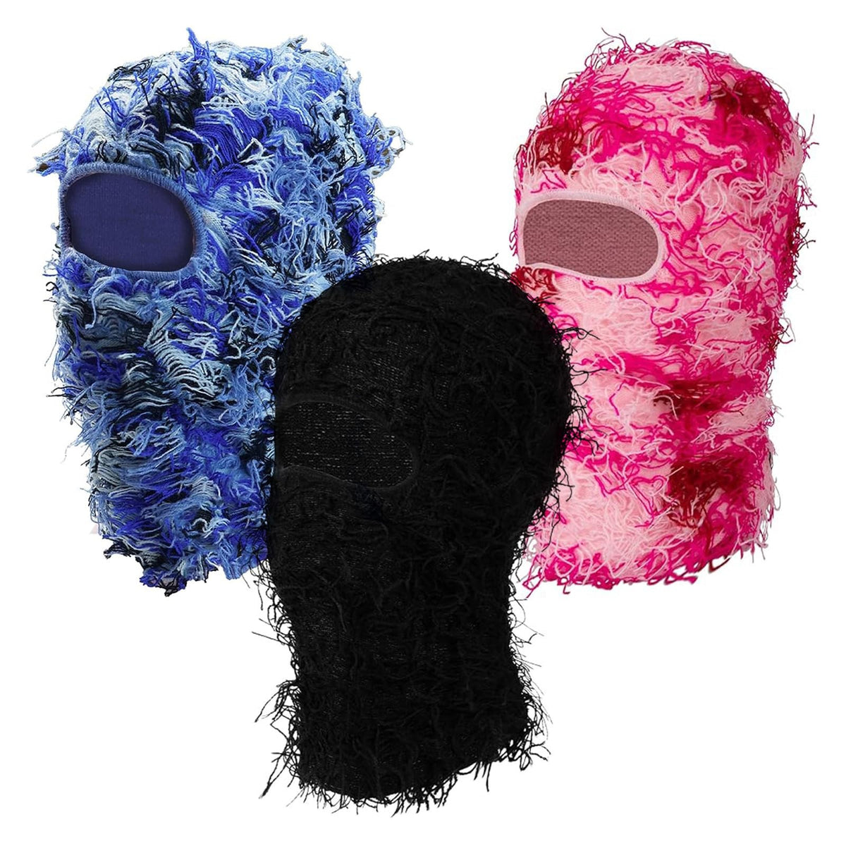 Distressed Full Face Ski Mask Balaclava for Winter Sports and Cosplay