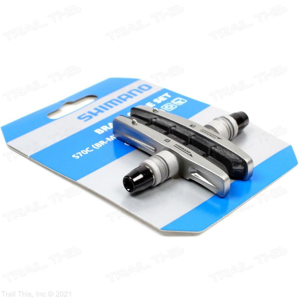 Shimano V-Brake Shoe Set for Mountain Bicycles - Silver Cartridge