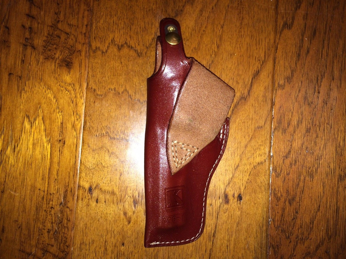 Leather Gun Holster for Ruger GP100 Security Six Taurus Rossi & S&W 4-Inch Barrel