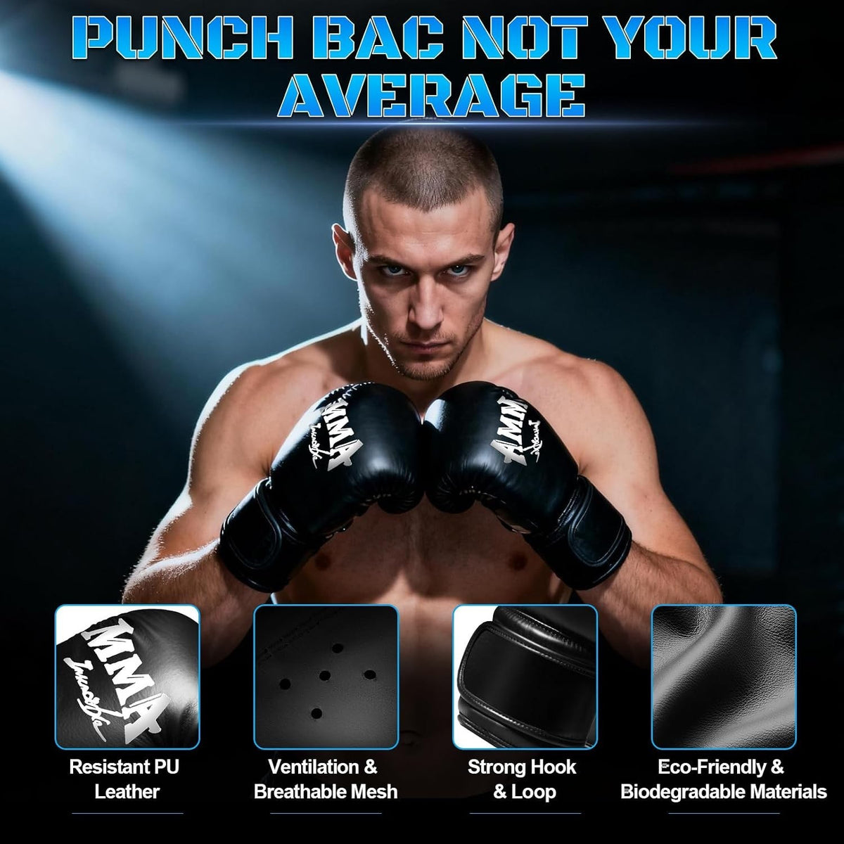 Heavy Freestanding Punching Bag for Adults with Gloves - 70 Inches