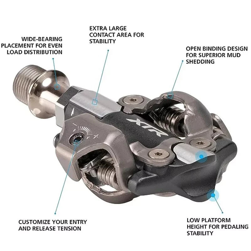 Shimano XTR PD-M9100 SPD MTB XC Race Pedals Set with Cleats