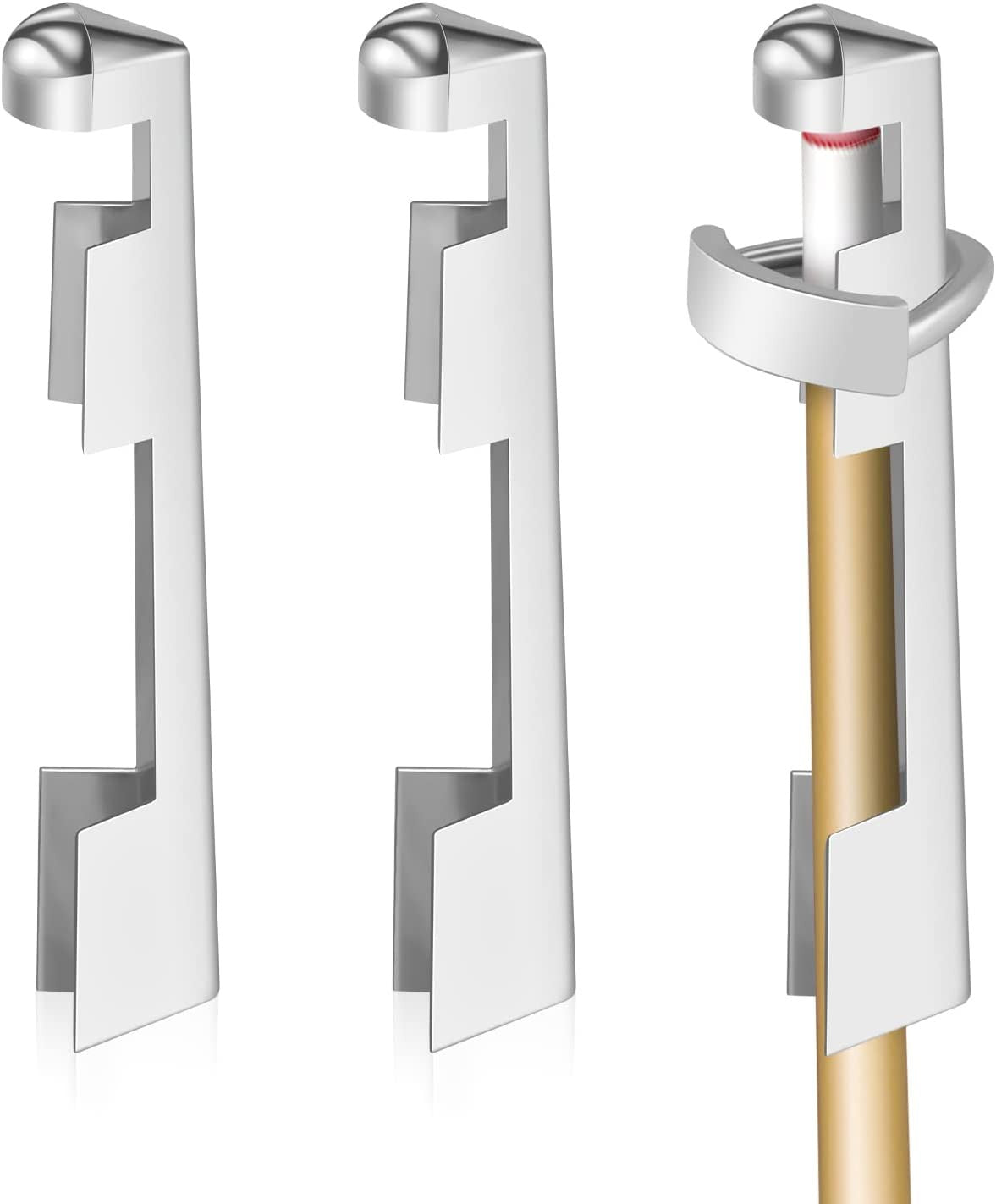 3 Pieces Pool Cue Tip Clamps Stainless Steel Repair Kit