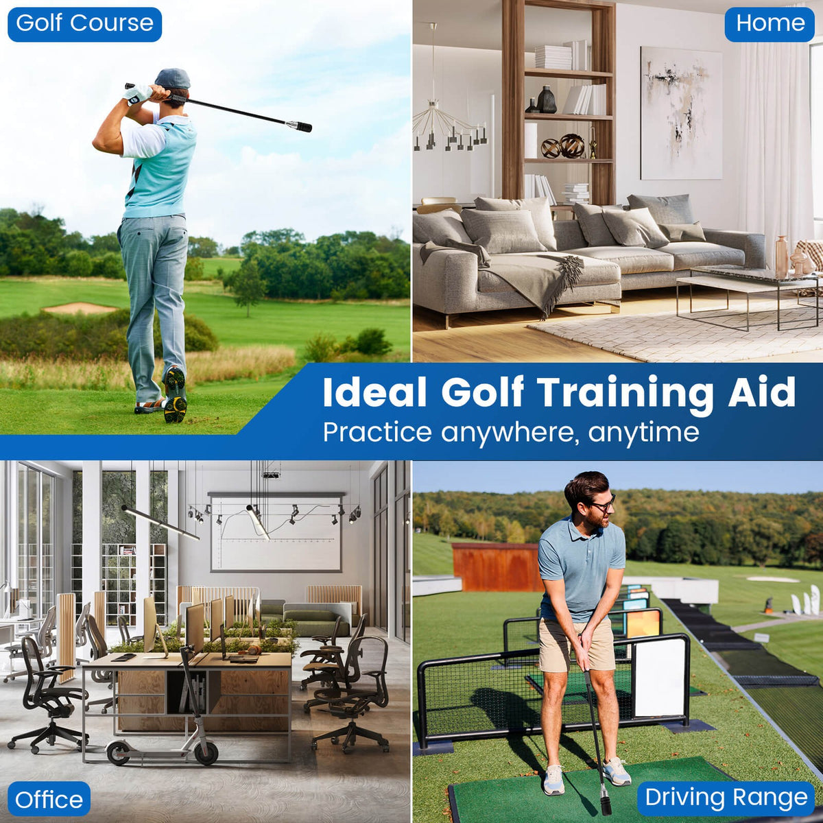 Golf Swing Trainer Click Stick for Speed and Flexibility Improvement