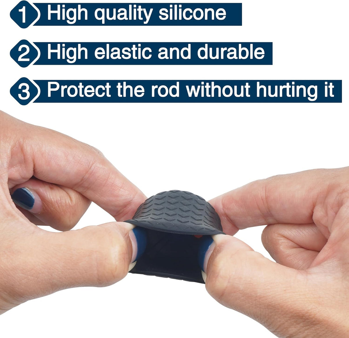 Fishing Rod Butt Cap Silicone Cushion End Seat Protector - Waterproof & Durable