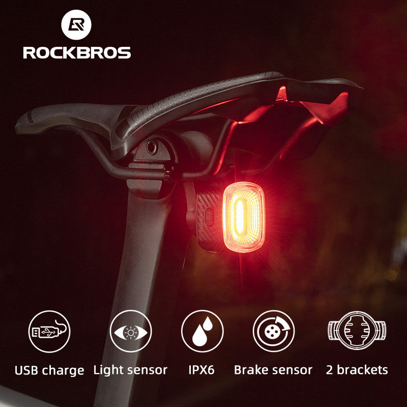 Rechargeable Smart Bicycle Taillight with Brake Sensor & 5 Lighting Modes