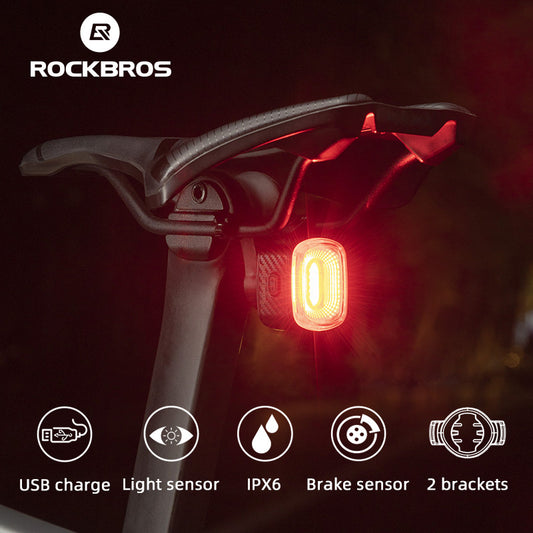 Rechargeable Smart Bicycle Taillight with Brake Sensor & 5 Lighting Modes
