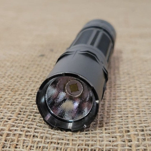 Rechargeable Water-Resistant Tactical Flashlight with Strobe, 2100 Lumens