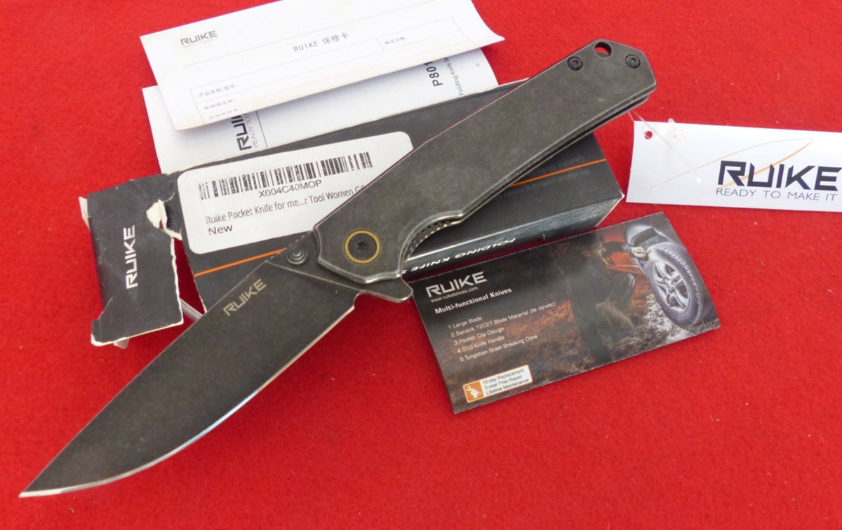 Stainless Steel Frame Lock Knife 3.5 Inch Drop Point Blade EDC Flipper