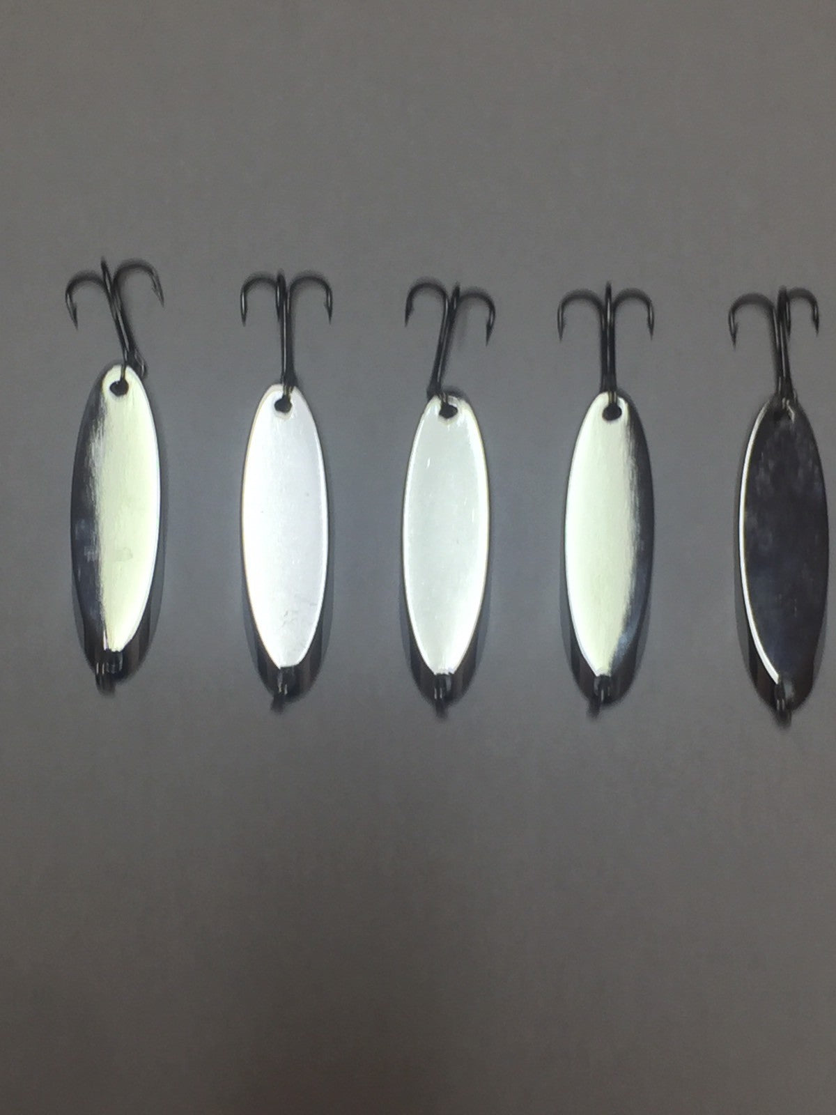 Fishing Spoons Set - Kastmaster Style Silver Lures for Trout & Bass, 10 Pack