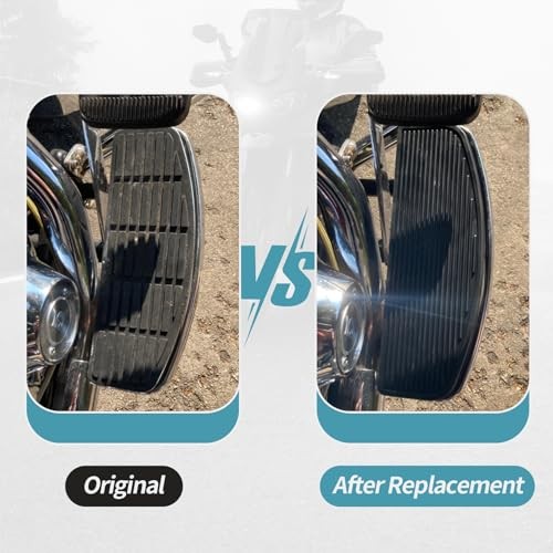 Motorcycle Front Pedal Footboards Coating Non-Slip Rubber Insert - Touring & Cruiser