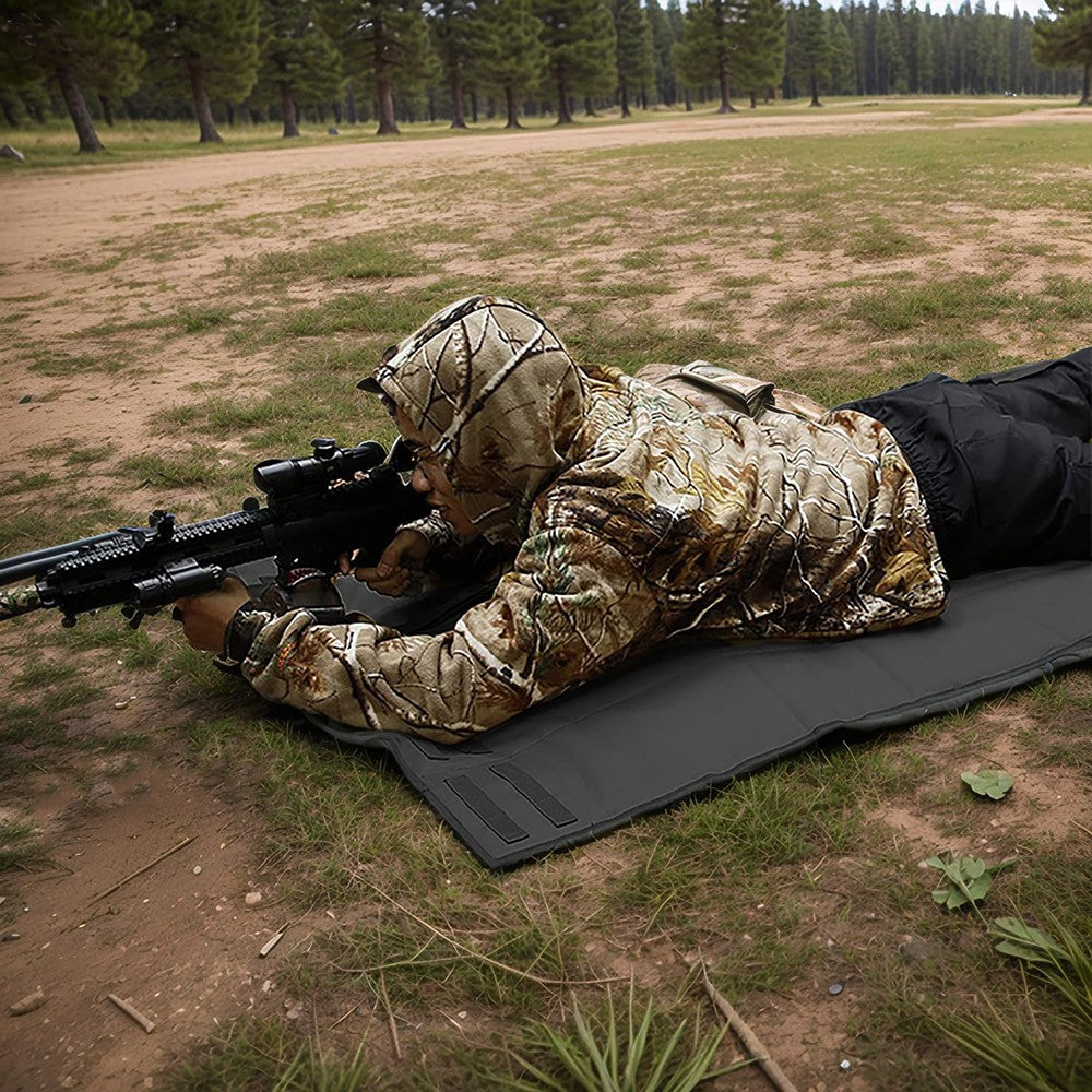 Tactical Prone Shooting Mat XL Non-Slip Roll-Up Range Accessory for Hunting and Training