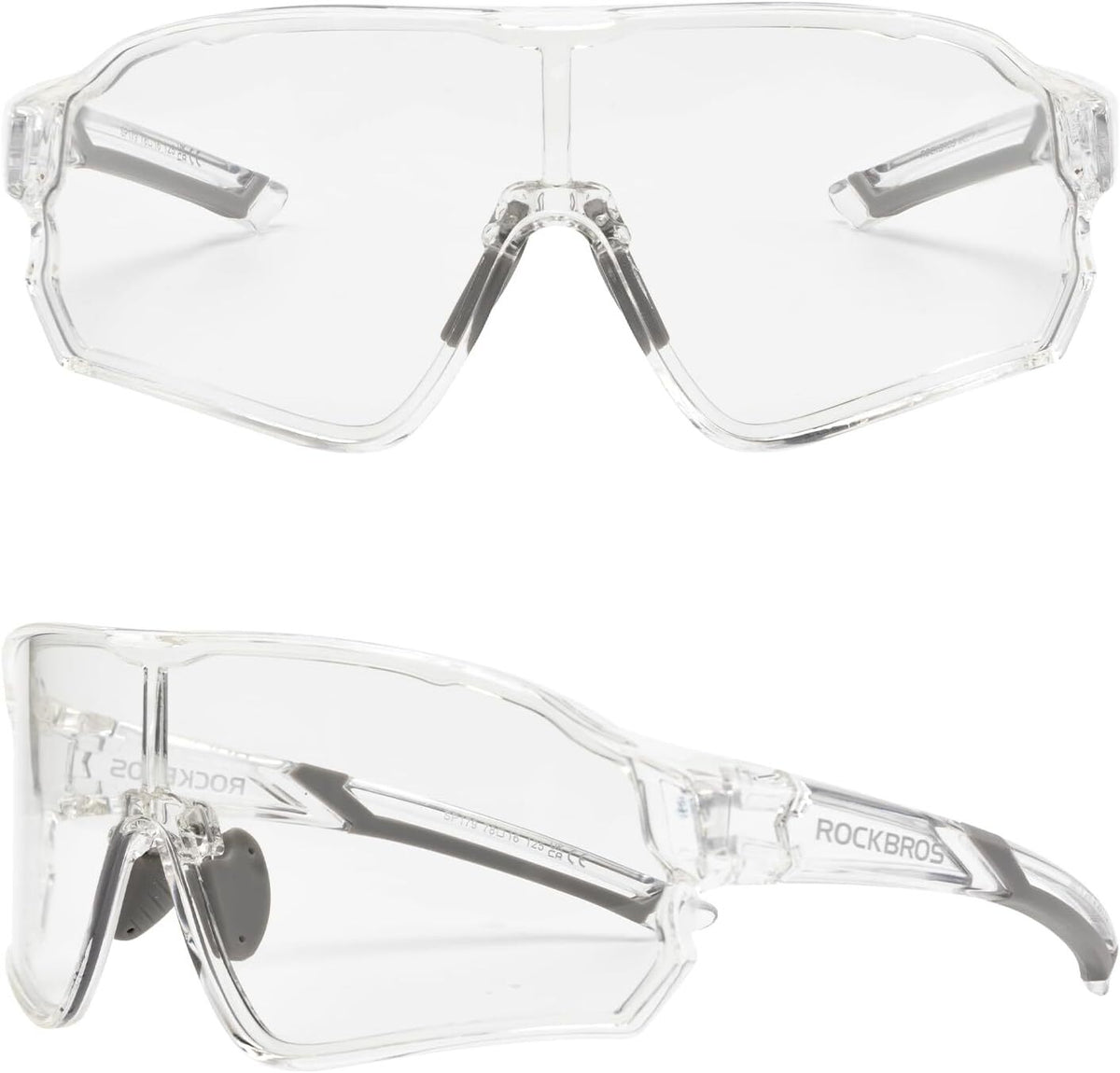 Photochromic Cycling Sunglasses UV400 Lightweight Rimless Bike Glasses