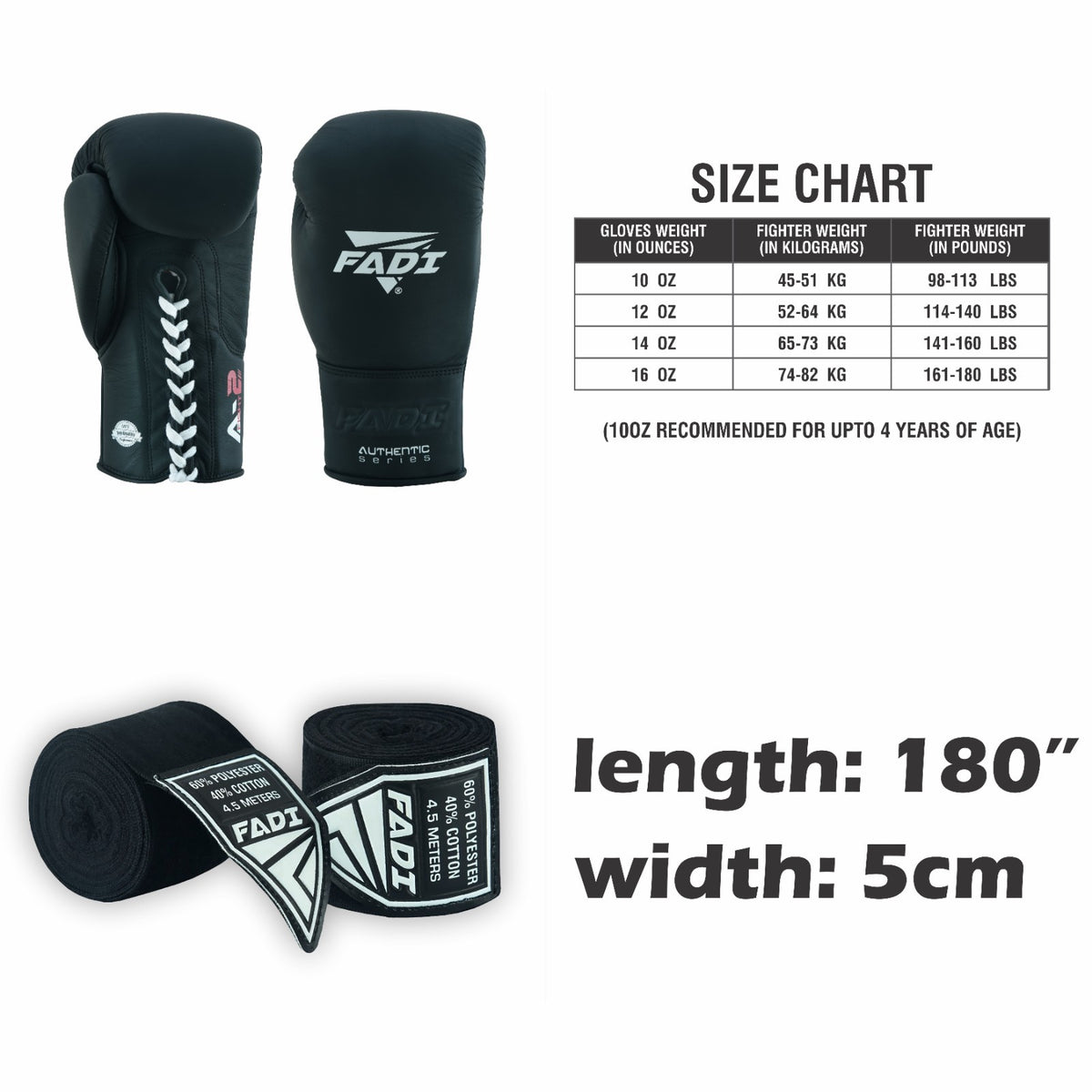 Boxing Gloves & Hand Wraps Bundle - Leather Training Gear for Boxing MMA Kickboxing