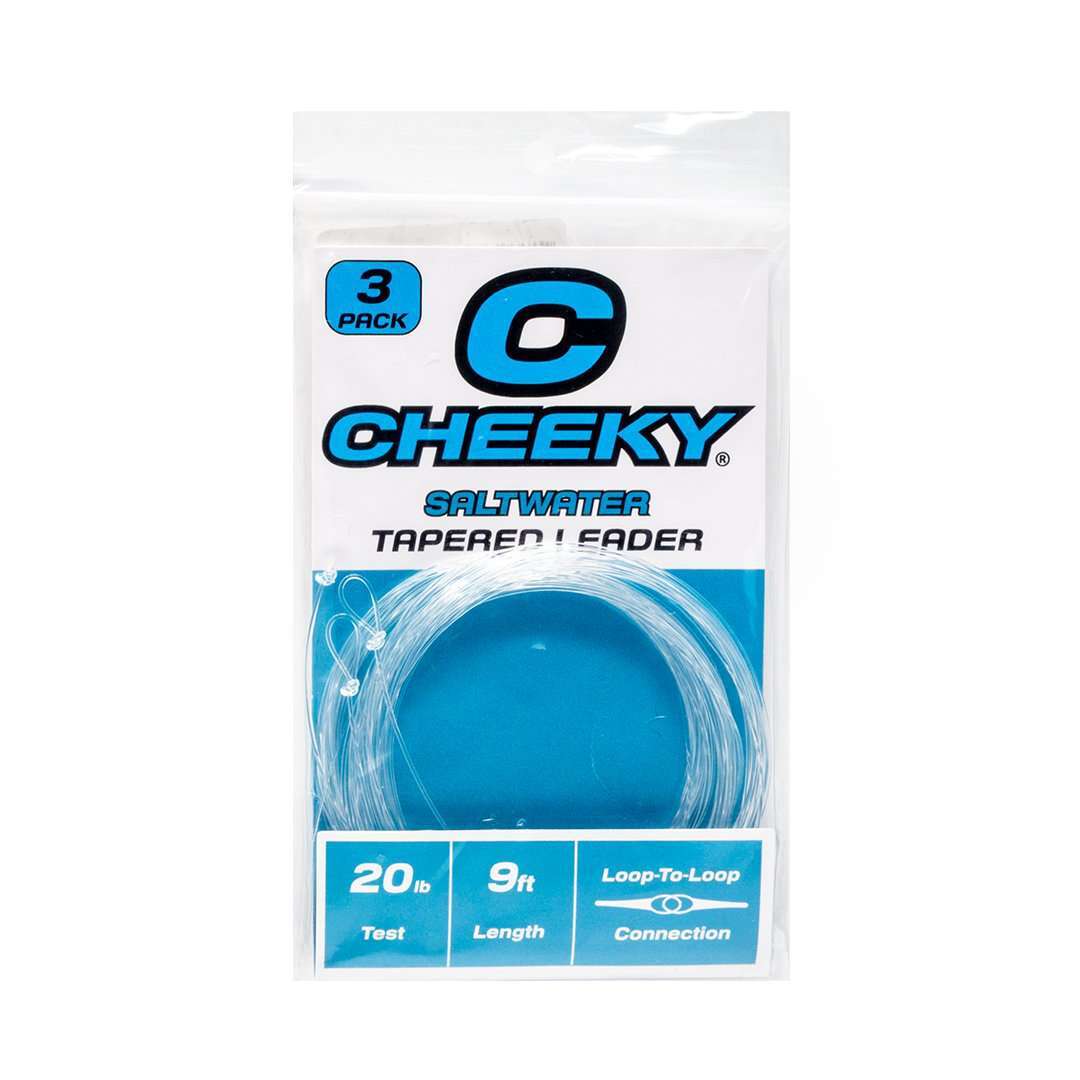 Saltwater Fly Leader Tapered 9ft Fishing Line for Bonefish, Tarpon, Snook & Redfish