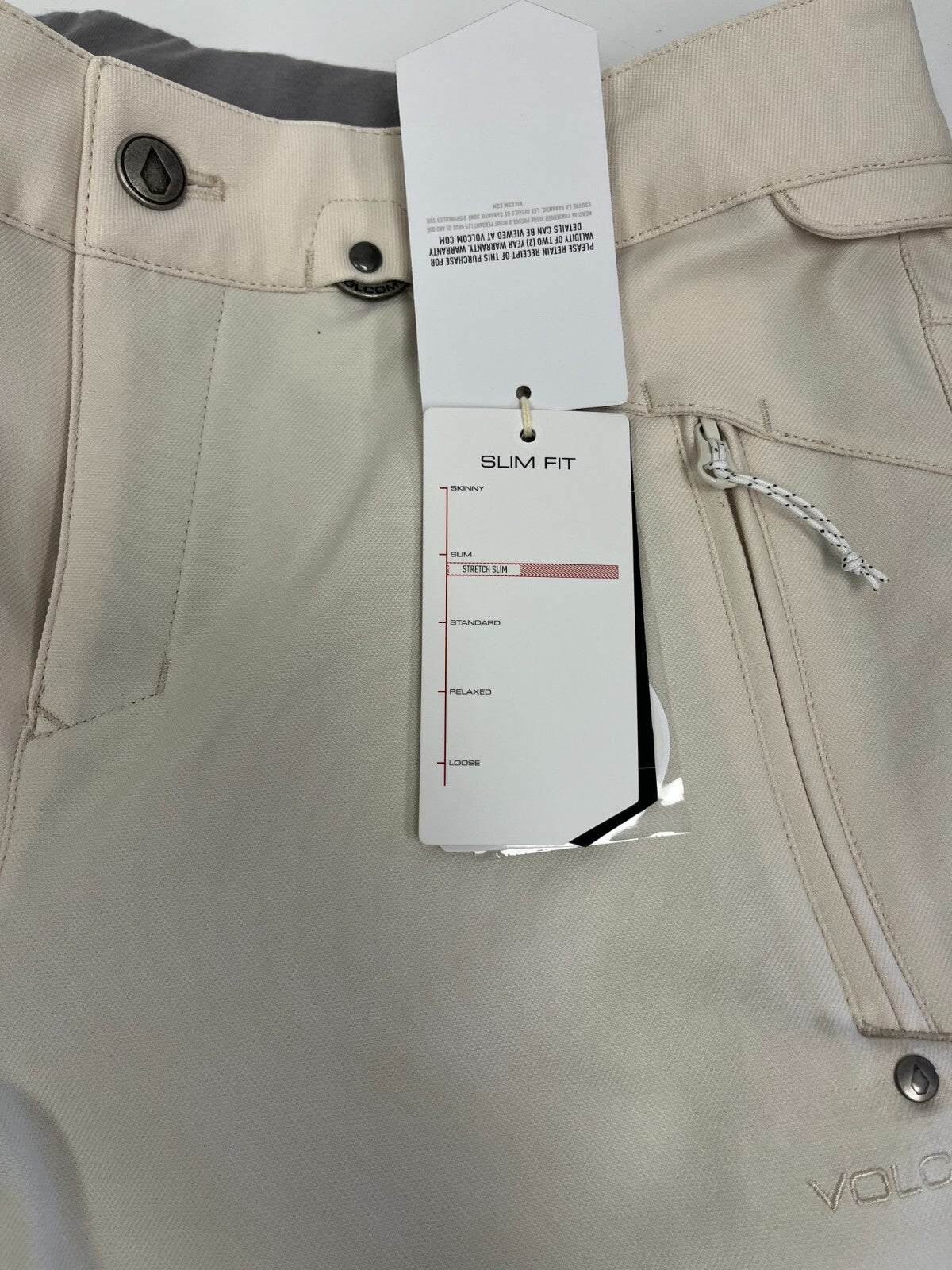Women's Ski Pants Waterproof Breathable Insulated Off White Size XS or L