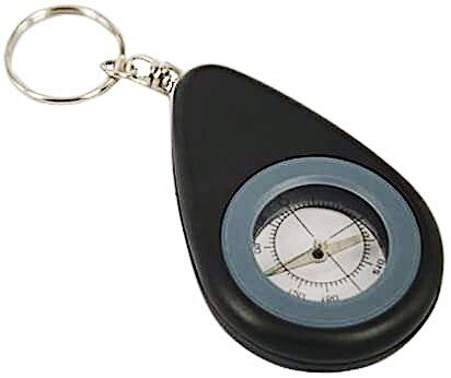 Mini Survival Thermometer and Compass Key Chain for Hiking Camping