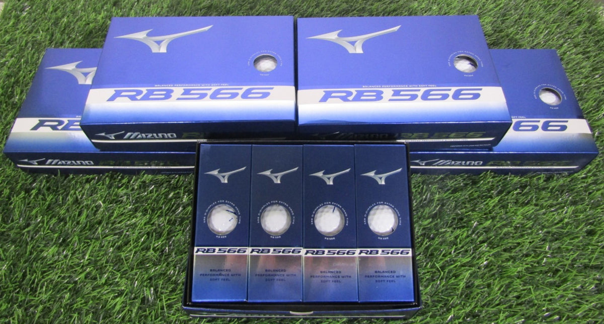 6 Dozen Mizuno RB 566 White Golf Balls No Logos – Soft Feel, 56 Dimples
