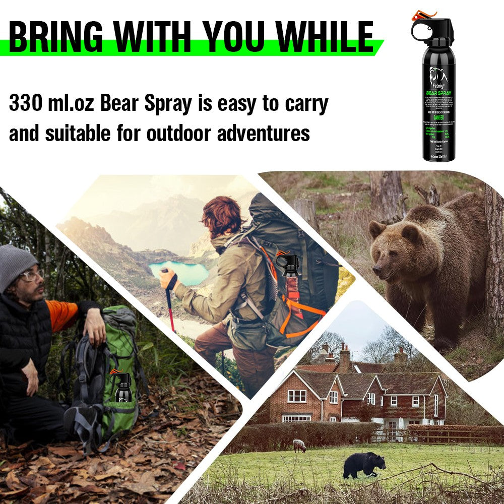 30 Feet Bear Deterrent Spray 11 Oz for Camping and Hiking