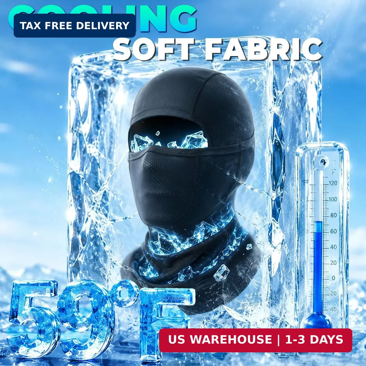 Cooling Balaclava Face Mask for Men Women - Sun Protection & Breathable Mesh