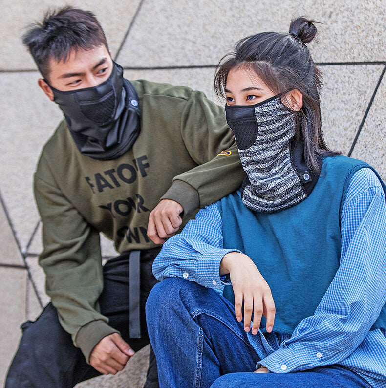 Winter Face Mask Balaclava with Hanging Ear Design Fleece Windproof Neck Gaiter
