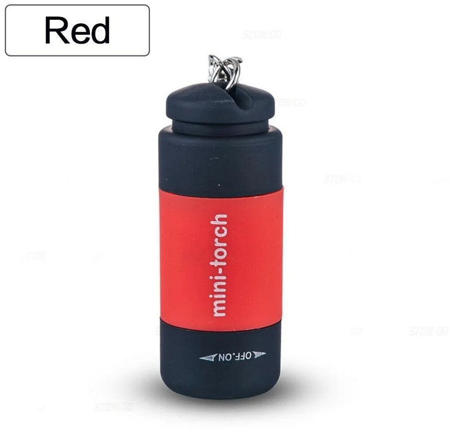 USB Rechargeable Mini LED Keychain Flashlight Waterproof Outdoor Torch