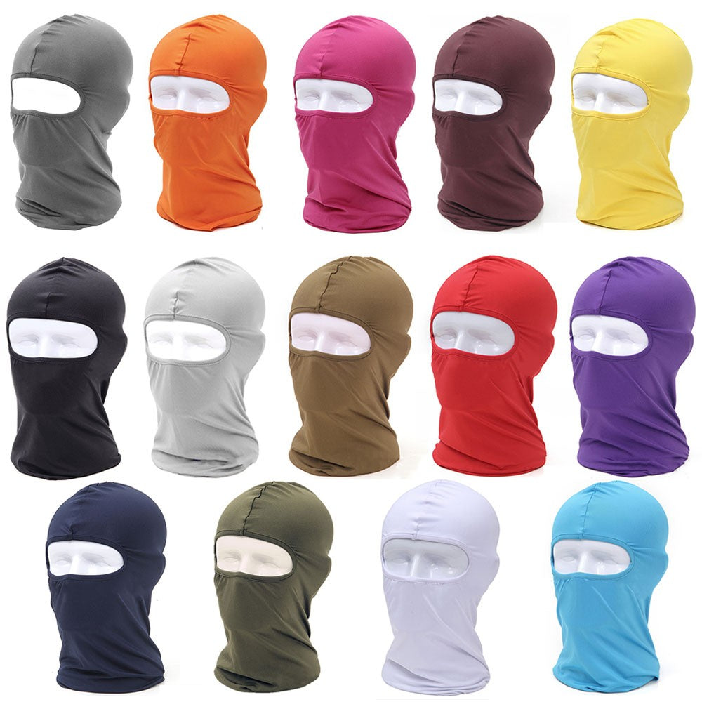 Breathable Full Face Mask UV Protection Hood for Motorcycle Cycling Running