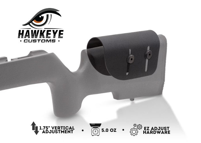 Adjustable Kydex Cheek Rest for Scoped Rifle - Universal Fit, Lightweight & Durable
