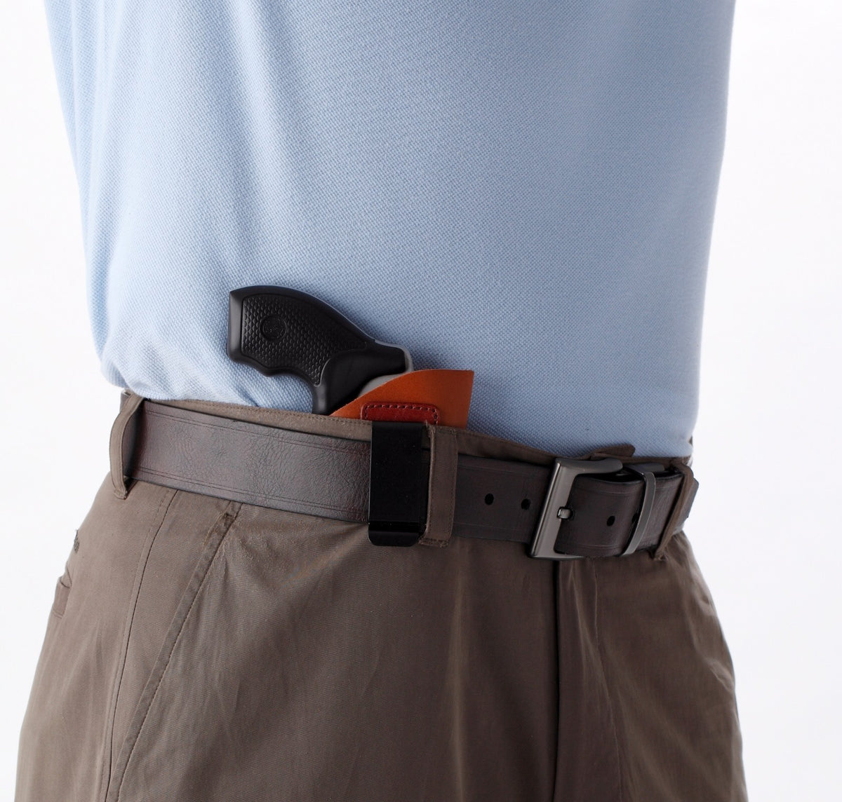Leather Inside Waist Holster for SIG P230 P232 Bersa Thunder 380 Walther PPK - Ambidextrous Brown