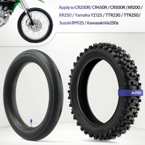 3.00-12 80/100-12 Off-Road Dirt Bike Tire & Inner Tube Kit for Pit Bikes