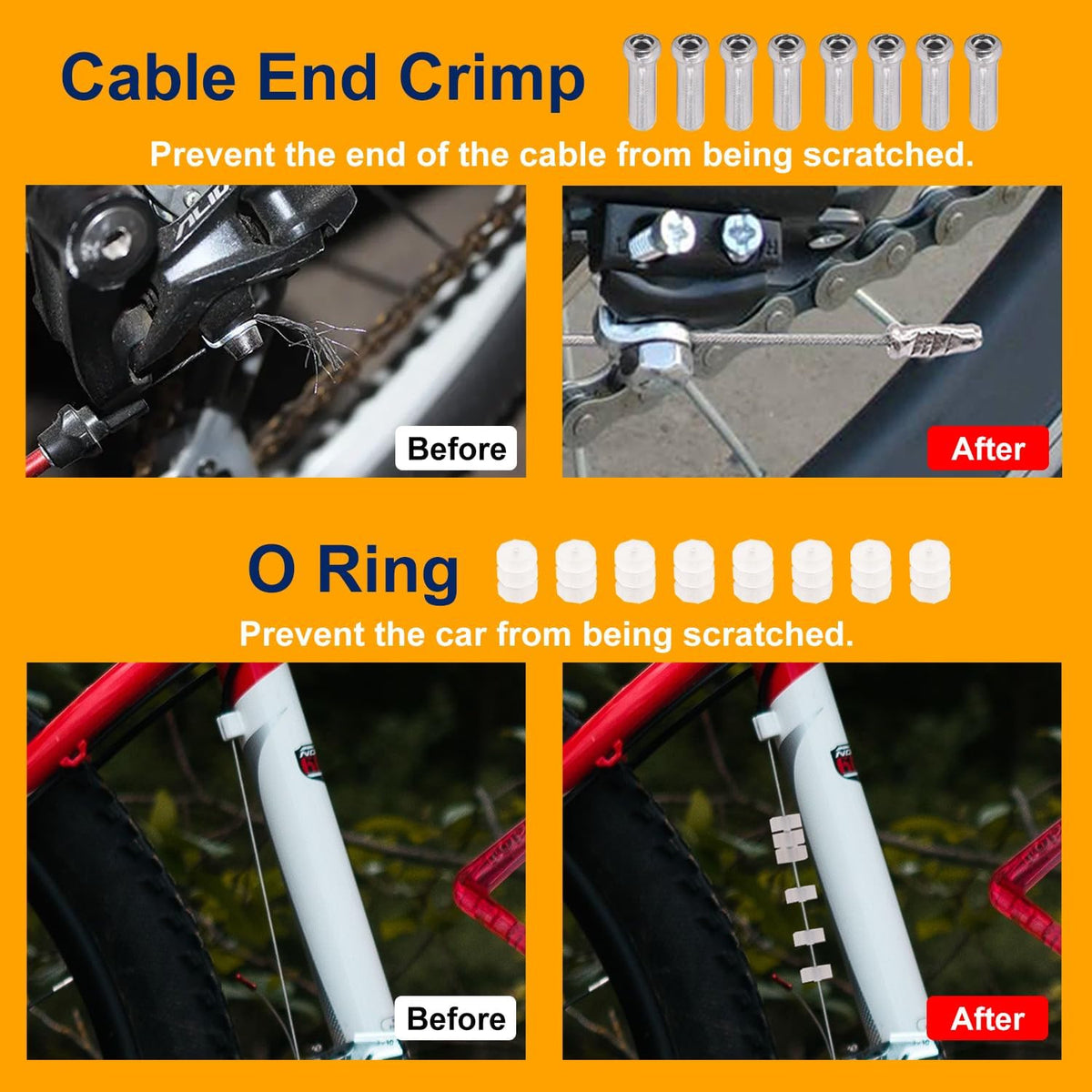 Bike Brake Cable & Housing Kit, Mountain & Road Bicycle Repair Set