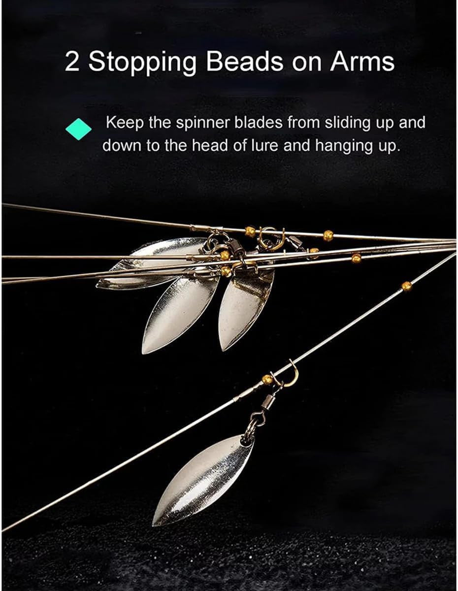 2-Piece Umbrella Rig for Bass and Striper Fishing, Swimbait Tackle Kit