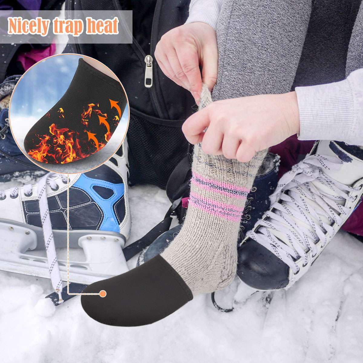 Neoprene Toe Warmers 3mm Foot Covers for Cold Weather - Black, Multiple Sizes