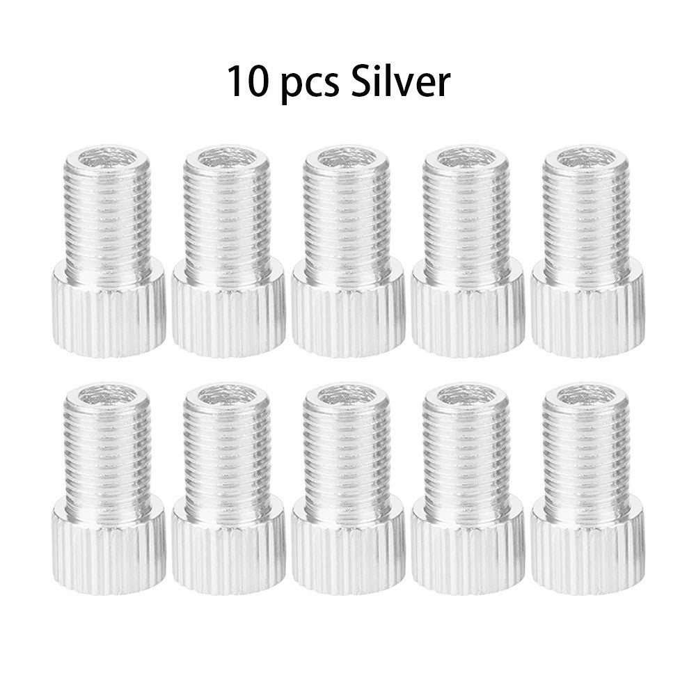 10 Color Presta to Schrader Valve Stem Adapter for Bicycle Tires