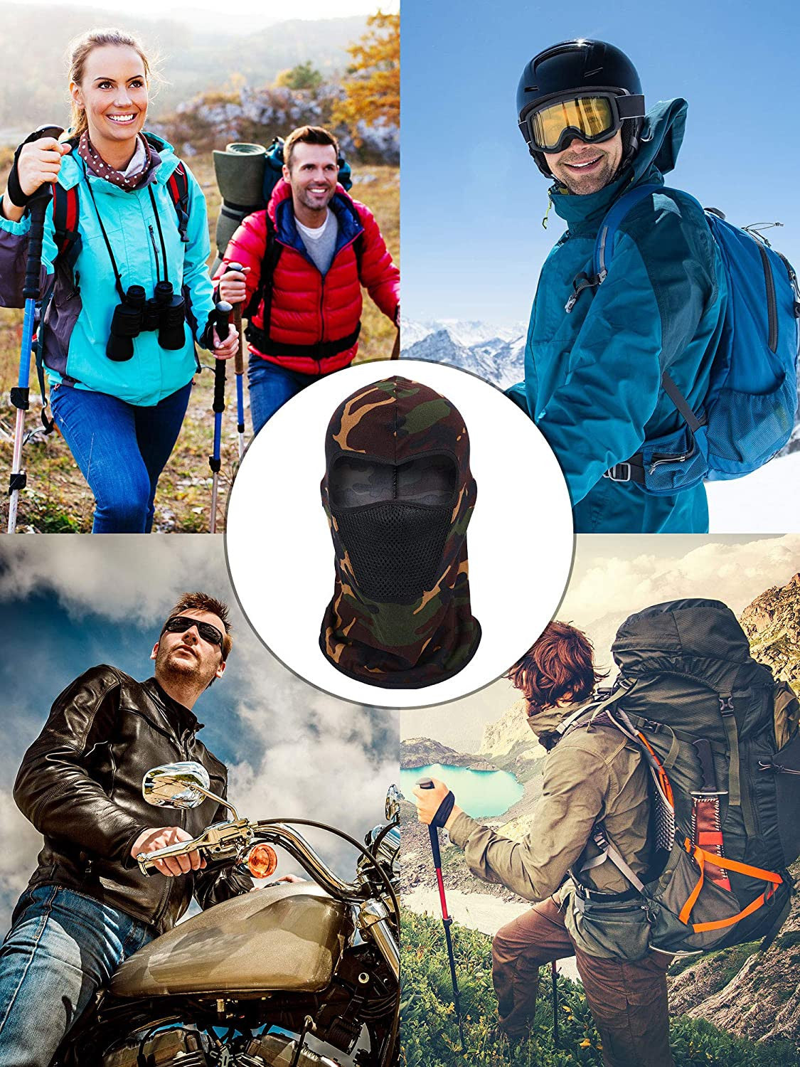 6 Pack Unisex Balaclava Face Masks for Outdoor Sports & Cold Weather