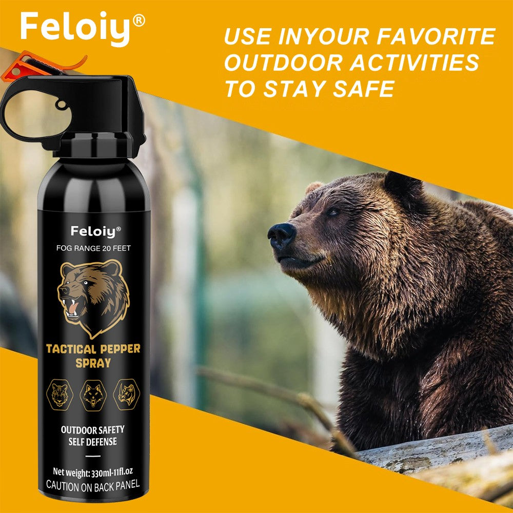 20 Feet Bear Deterrent Spray 11 Oz Camping Hiking Self Defense Pepper Gel