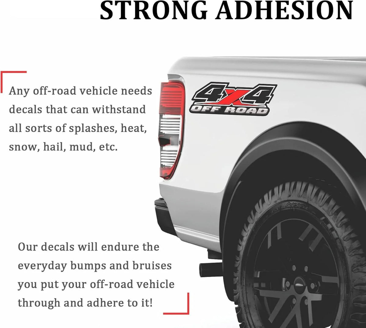 4X4 Offroad Decal Stickers Set - Waterproof Auto Emblem Replacements for Trucks